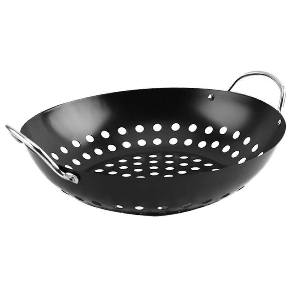 Perforated Multifunctional Grill Plate For Camping And Outdoor, Non-Stick Coating, Easy To Clean, For Meat And Vegetables