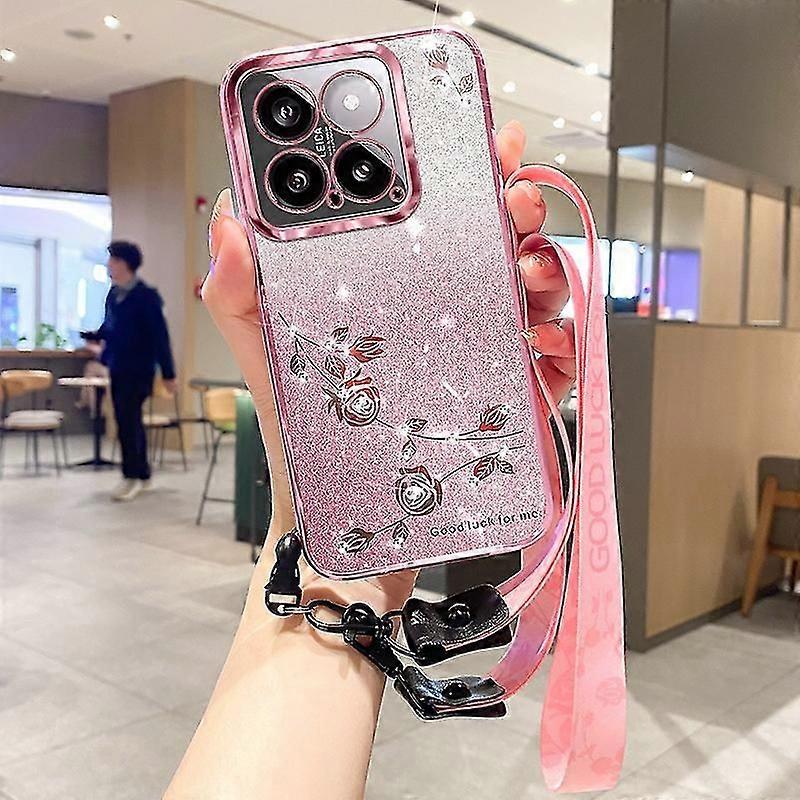 Kadem For Xiaomi 14 Case Mobile Phone Tpu Shell Pattern Protective Cover With Strap