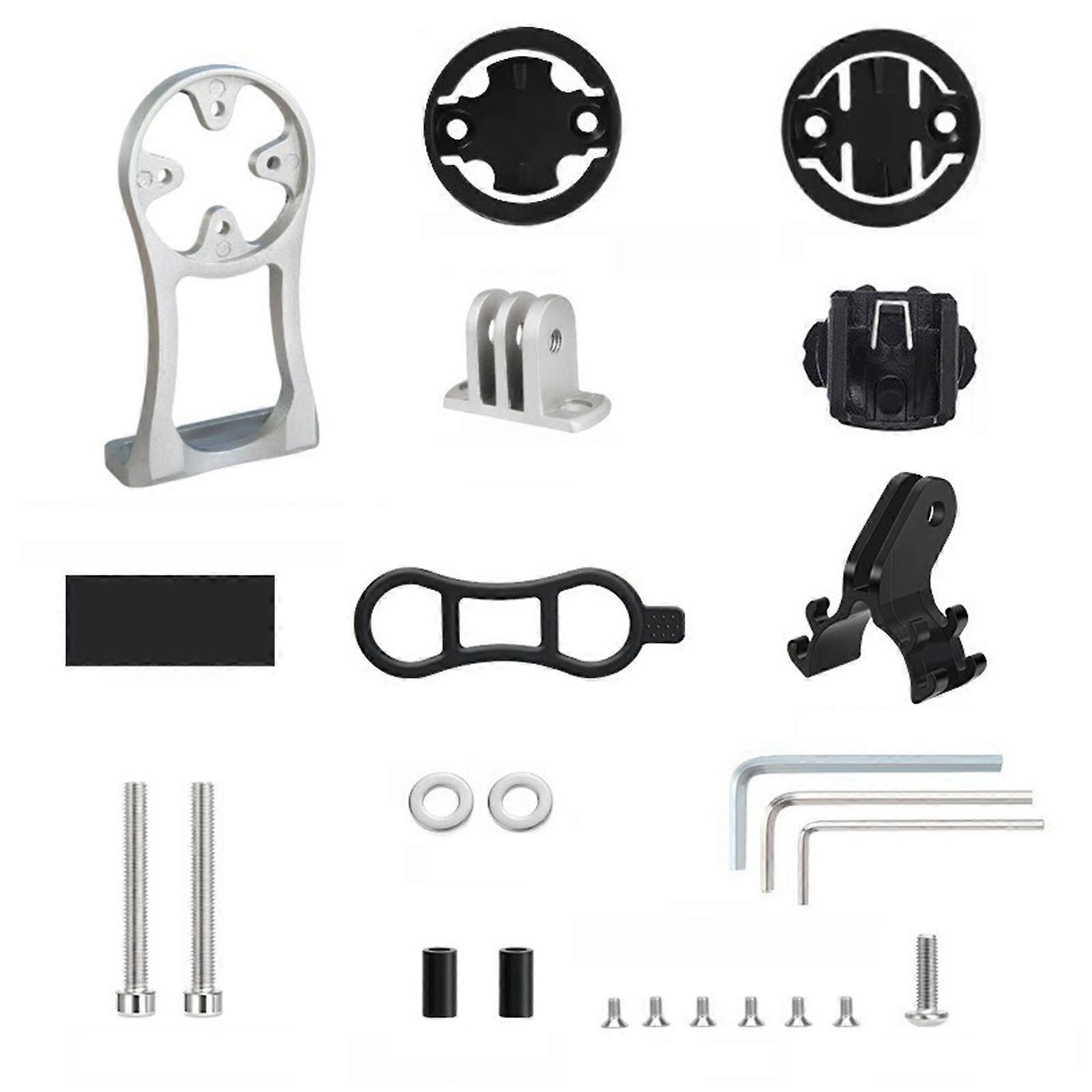 Bicycles Computer Mount Stopwatches Speedometers Mount Multifunctional Holder for Multiple Cycling Devices silver