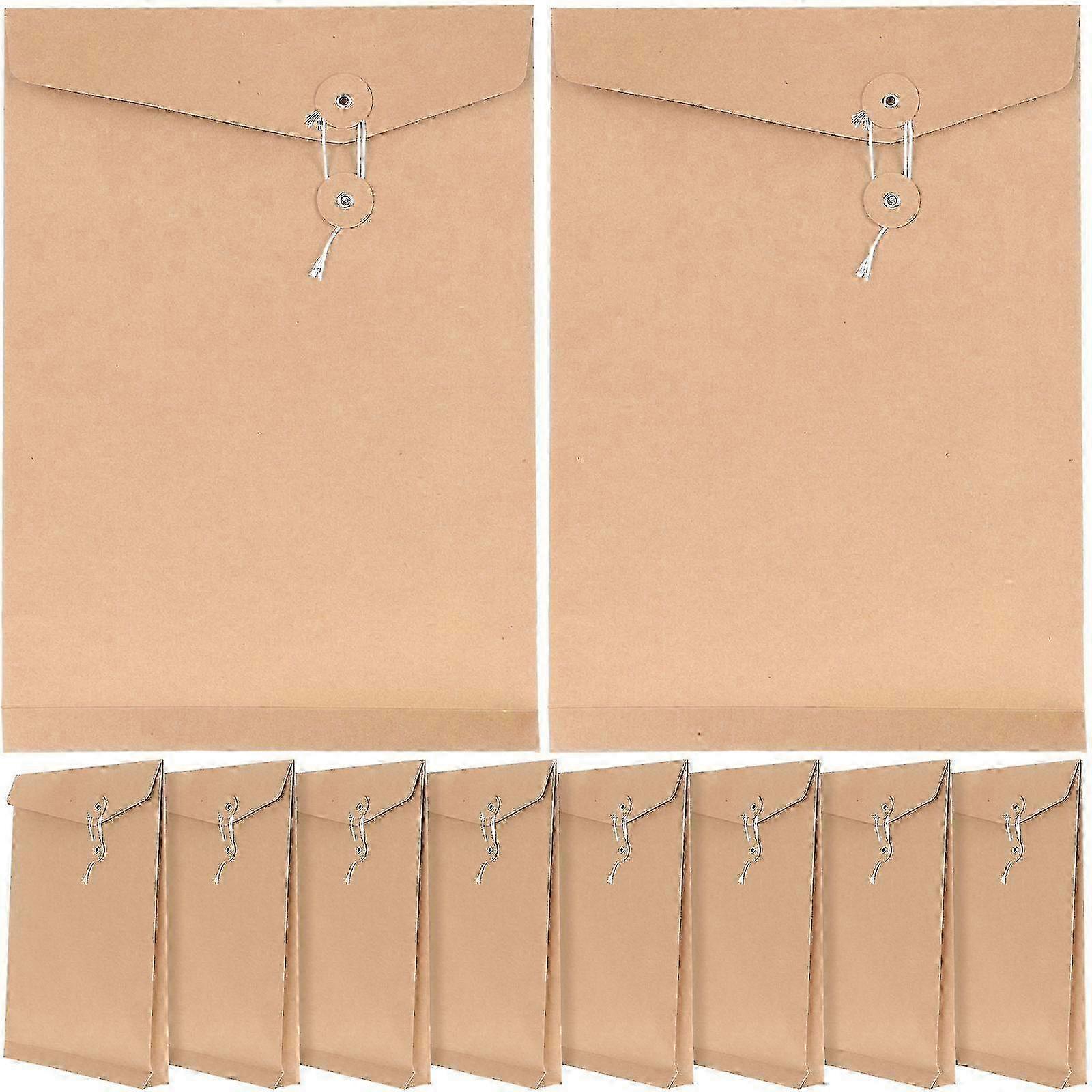 2025 Kraft Envelope Set with String Tie Closure Paper