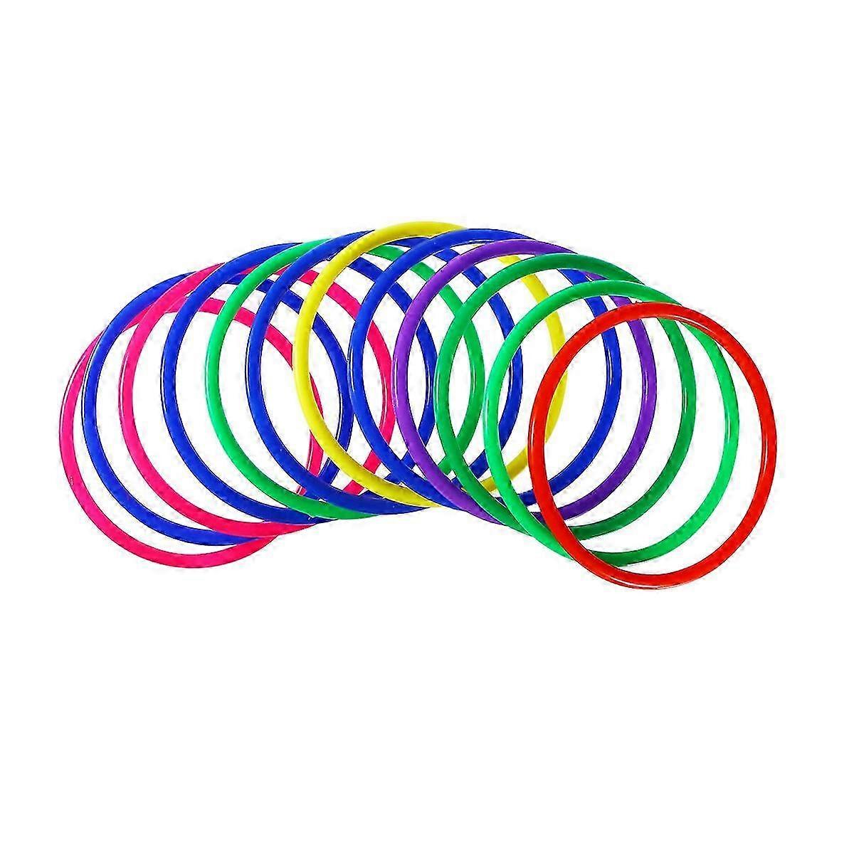 12PCS Assorted Colors Toss Rings for Outdoor Games in Garden or Backyard