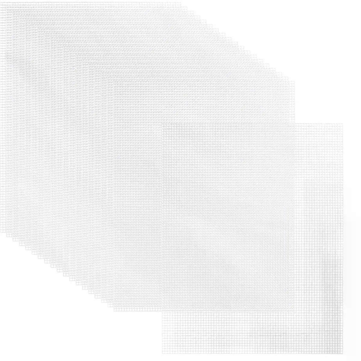 20 Sheets Plastic Canvas 13x102Inch 7CT Transparent Plastic Mesh Canvas Sheets for Embroidery Mesh Sheets