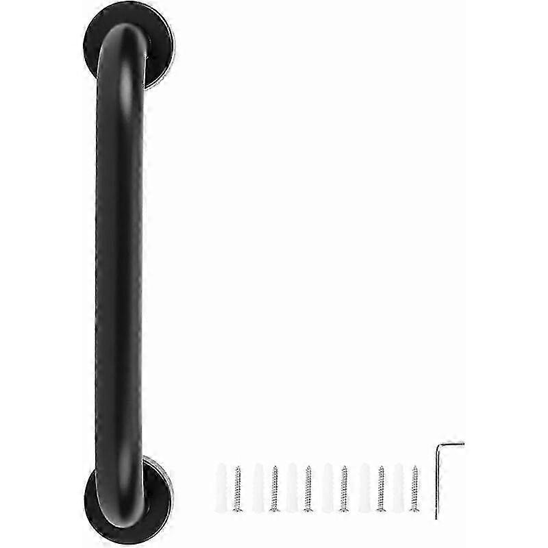 ブラックアルミバスルーム安全グラブバー - 滑り止めバスタブ手すり (30cm) - Audace