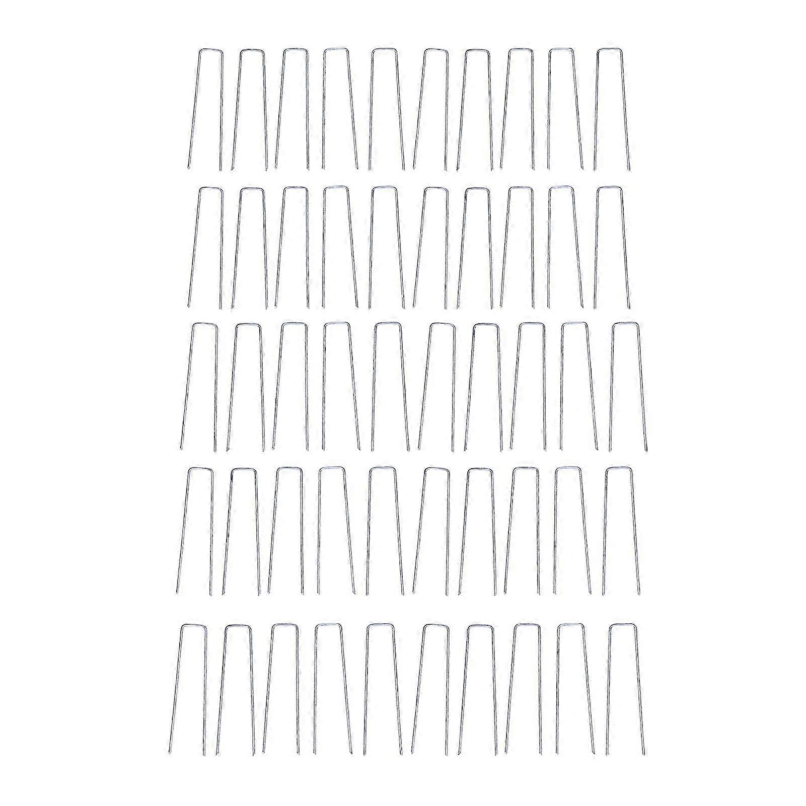 50 قطعة دبابيس المناظر الطبيعية على شكل حرف U لتأمين الأسوار والغطاء الأرضي