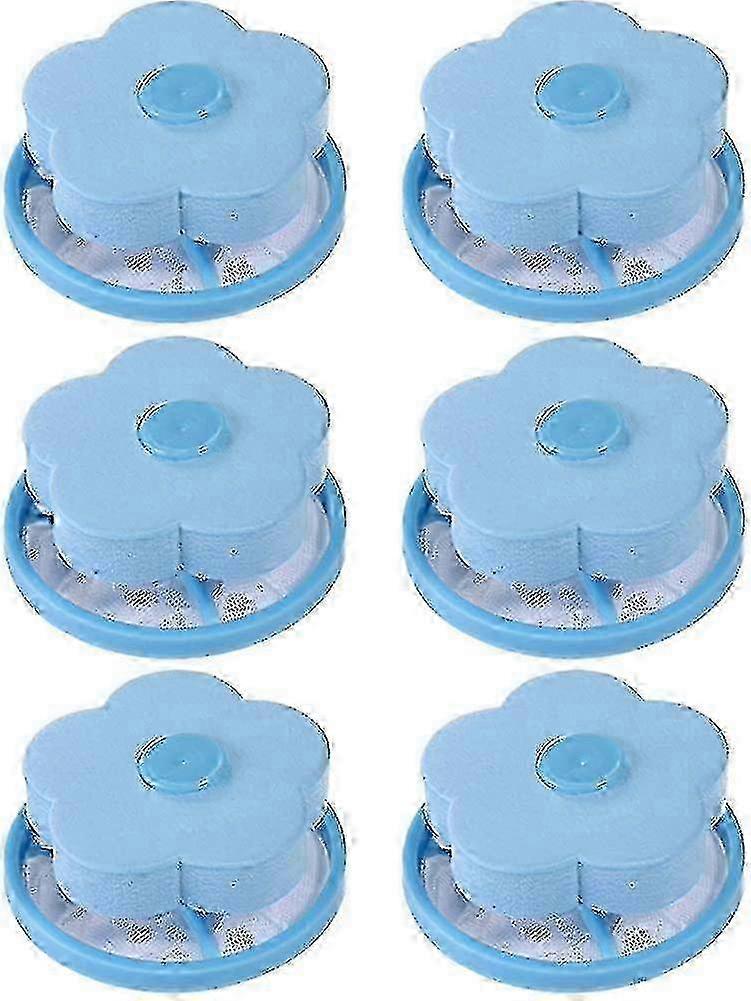 6 stk vaskemaskin hårfilter nettingposer plommeform