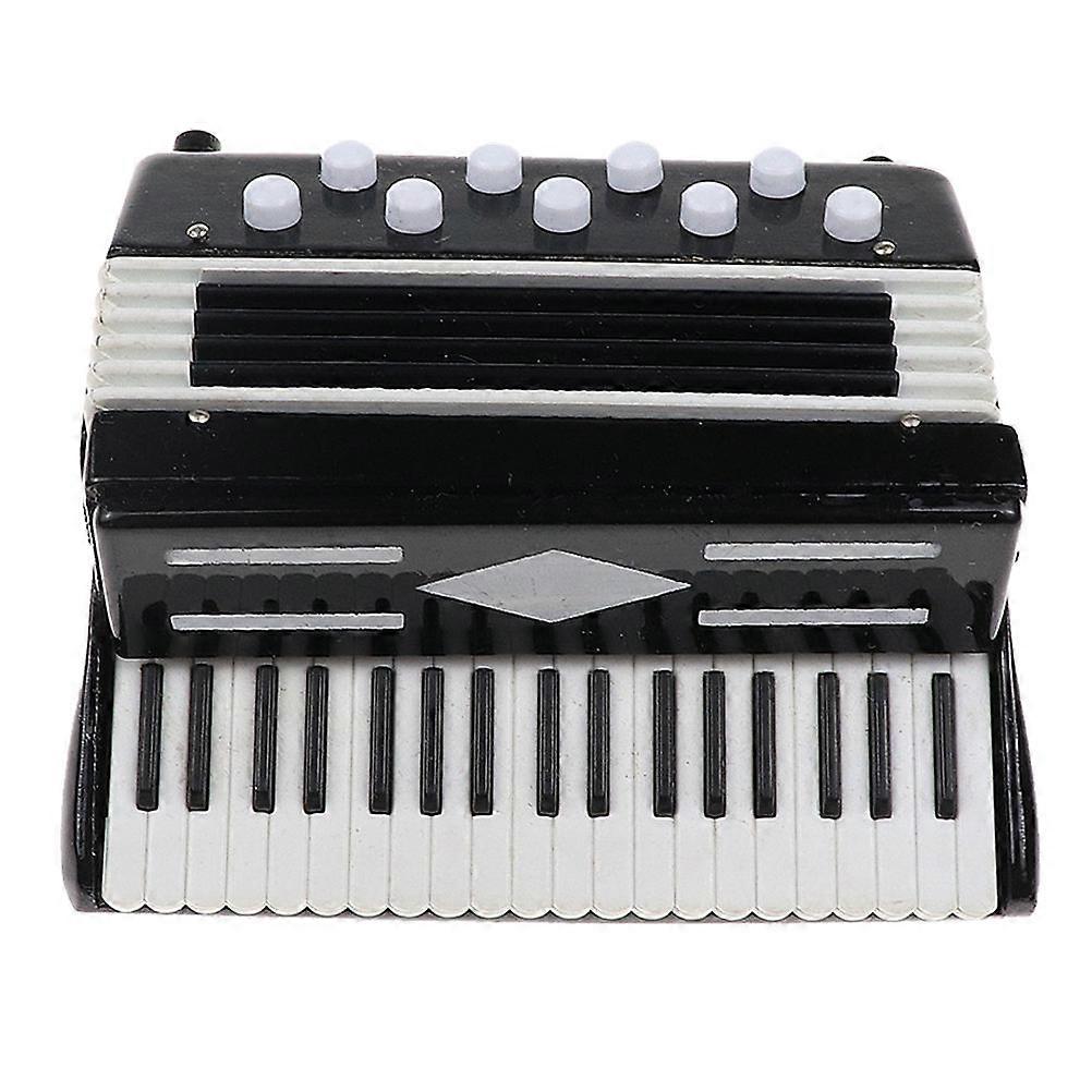 Mini Simulation Accordion Ornament for Decor Black Plastic Gift 1pc