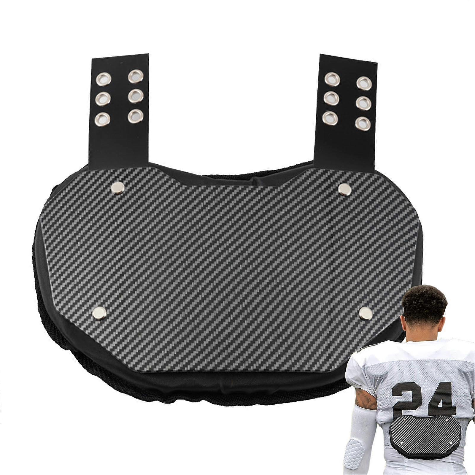 Football Back Protector for Sports, Adjustable Backplates with Nylon Strap, Lower Back Pads for Soccer and Baseball, Imitation Fibre