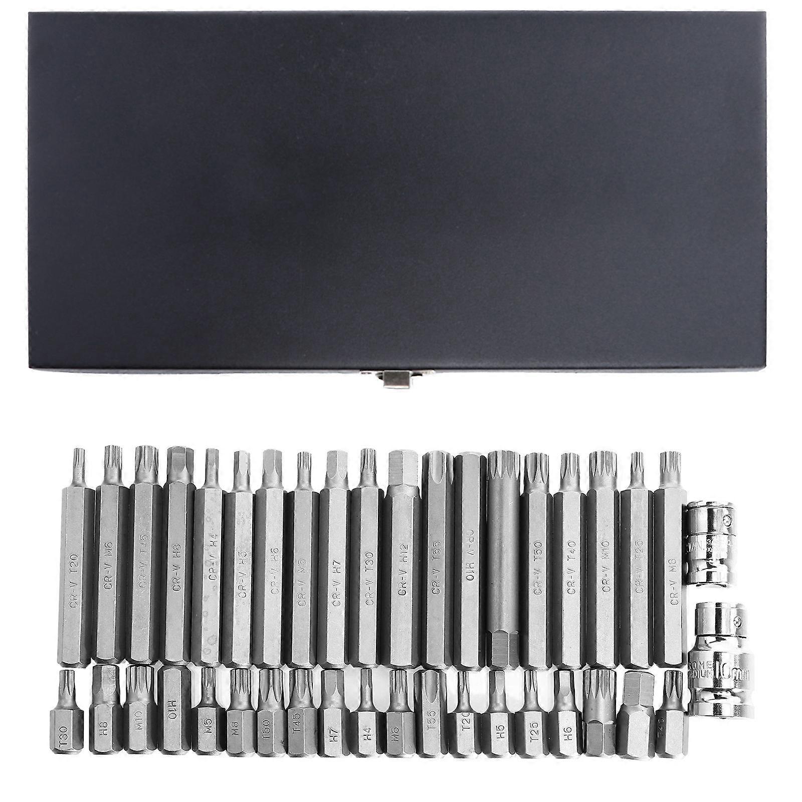 40 Piece Steel Silver Tool Set for Repair Use with Hex Socket and Organized Storage