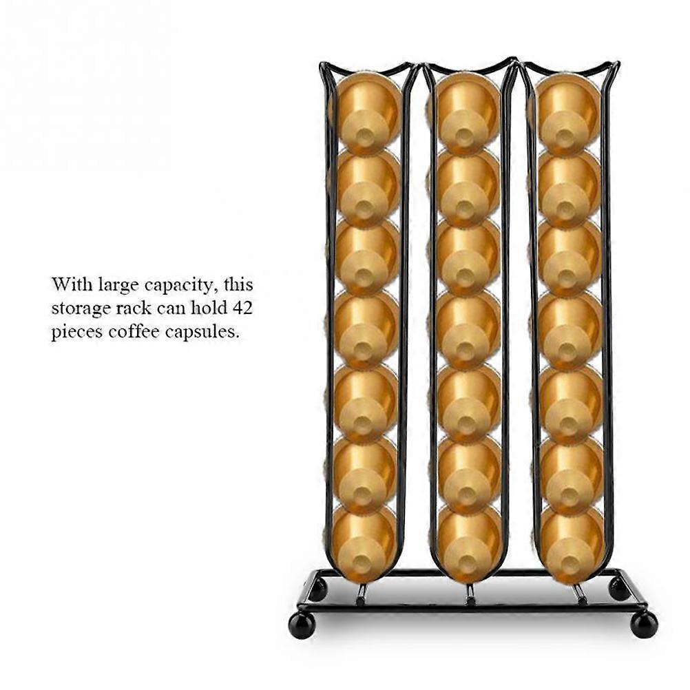 Coffee Organizer Station Desktop Coffee Capsule Rack Business Field Sturdy Design 26.5*16cm Black 1Set