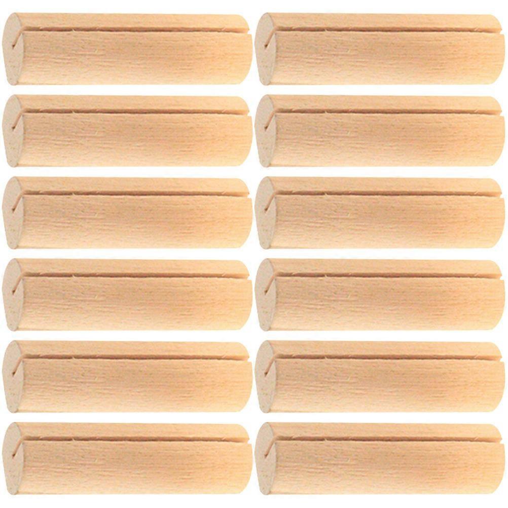 Wood Place Card Stand Table Number Holders Wood Wedding Table Sign Holders Rectangular Shape 6X1.8X1.6CM Displaying Photos 20Pack