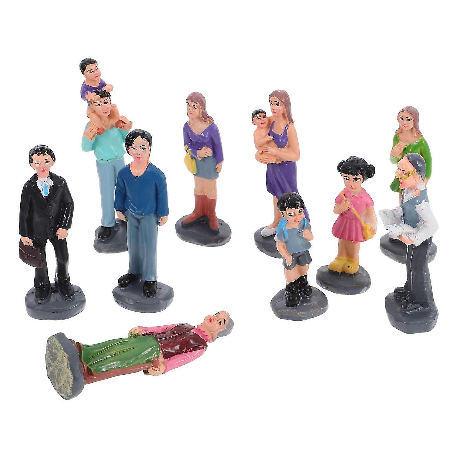 Here's a refined and professional product description based on the details you provided:

 

**10pcs Resin Family Figurines – Hand Painted Miniature