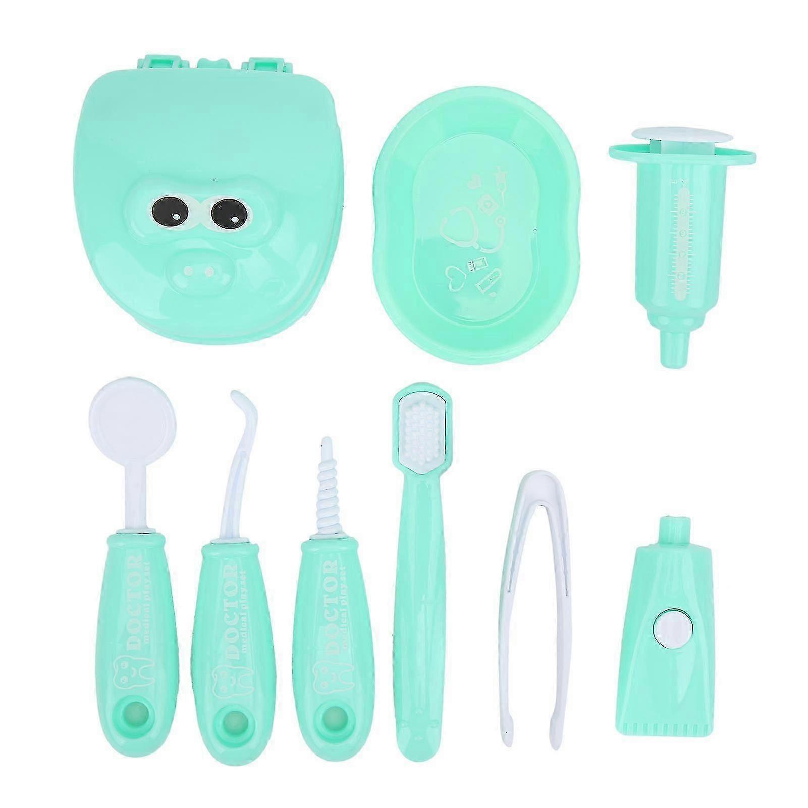 9pcsset Children Pretend Play Dentist Check Tooth Model Set