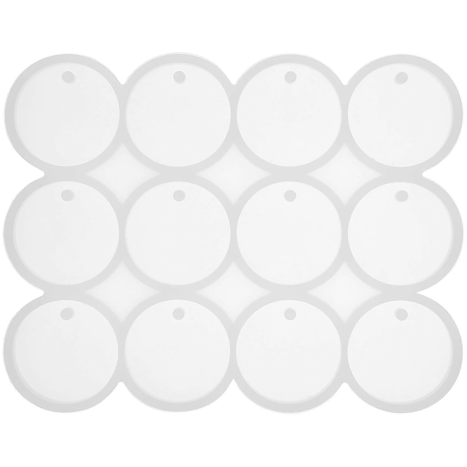 قوالب سيليكون للحرف الراتنجية الصغيرة جولة الصياغة الأبيض 15.10X12.00X0.70CM مشاريع اليدوية 1 مجموعة