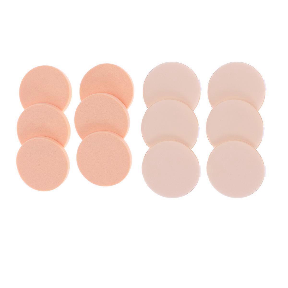 Powder Case Portable Empty Loose Powder Box Mirror Makeup Case Assorted Color 6 x 6 x 0.5 Cm Home Use Foundation Application 12Set