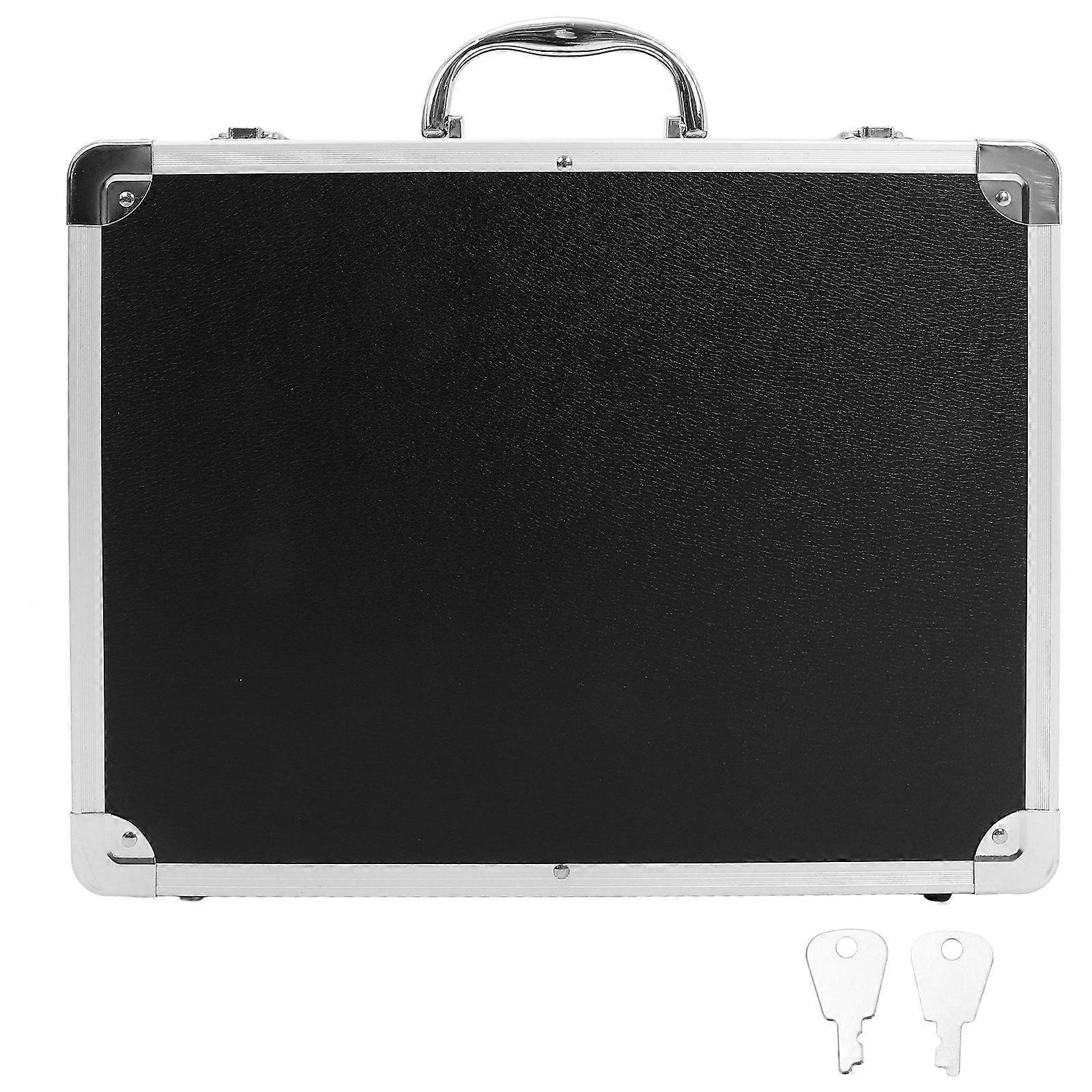 Multi-functional Tool Storage Box Aluminum Alloy Material Lockable Design 28.8x37x8.8cm 1Set