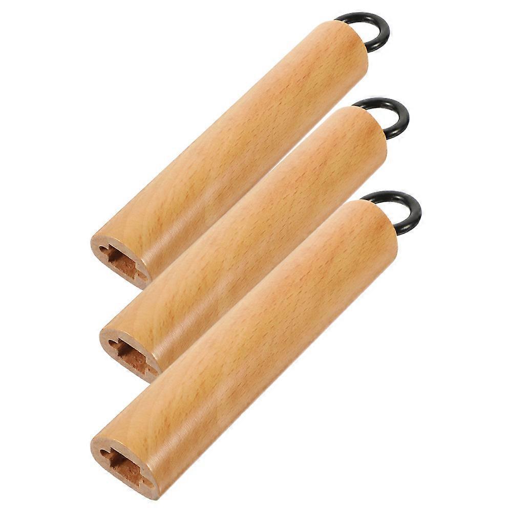 Pot Side Handles 3Pcs Wood Pot Handle for Cookware Kitchen Use Heatproof Simple Aesthetic