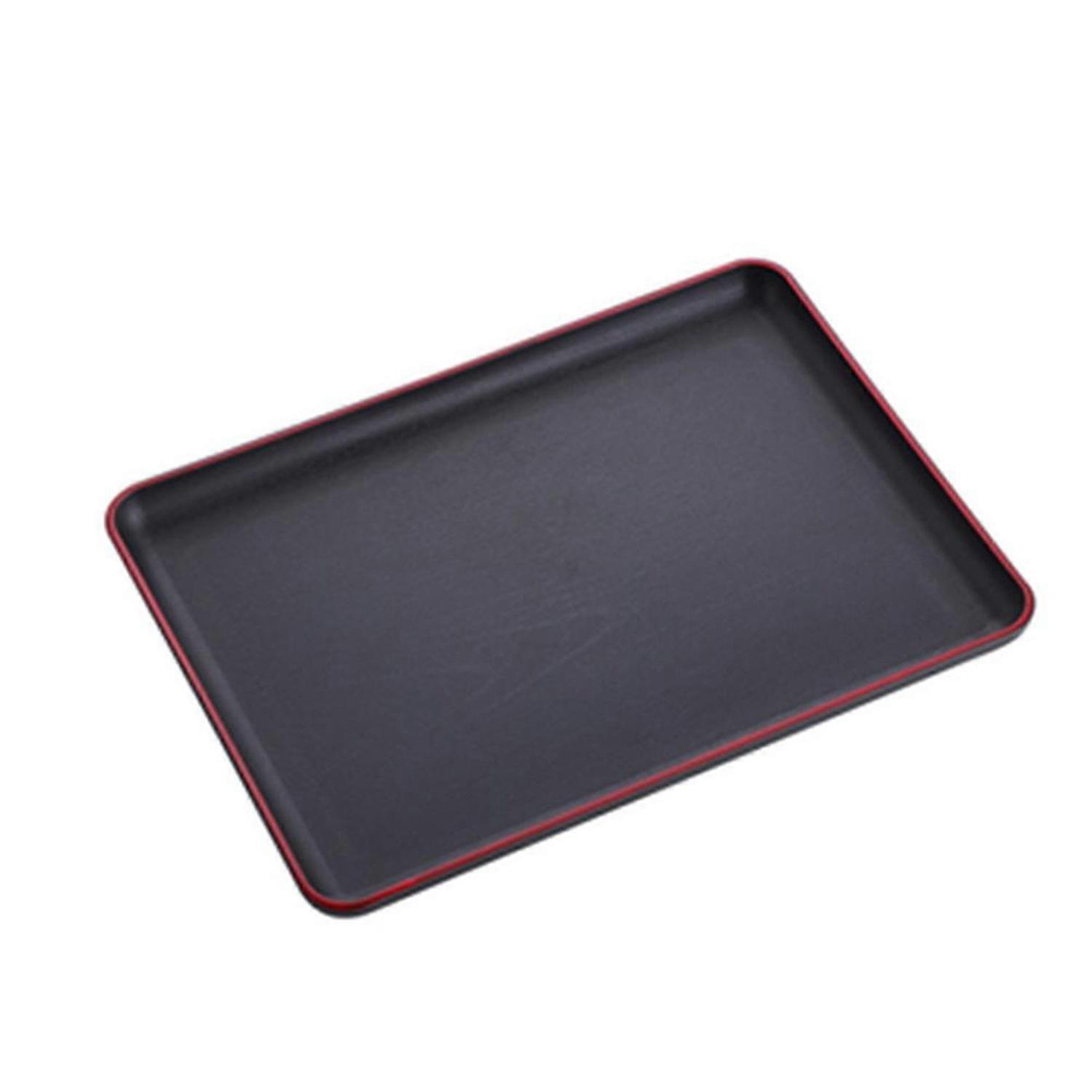 Serveringsbricka Rektangulär plastbricka Mat serveringsbrickor Halkskyddsbeständiga