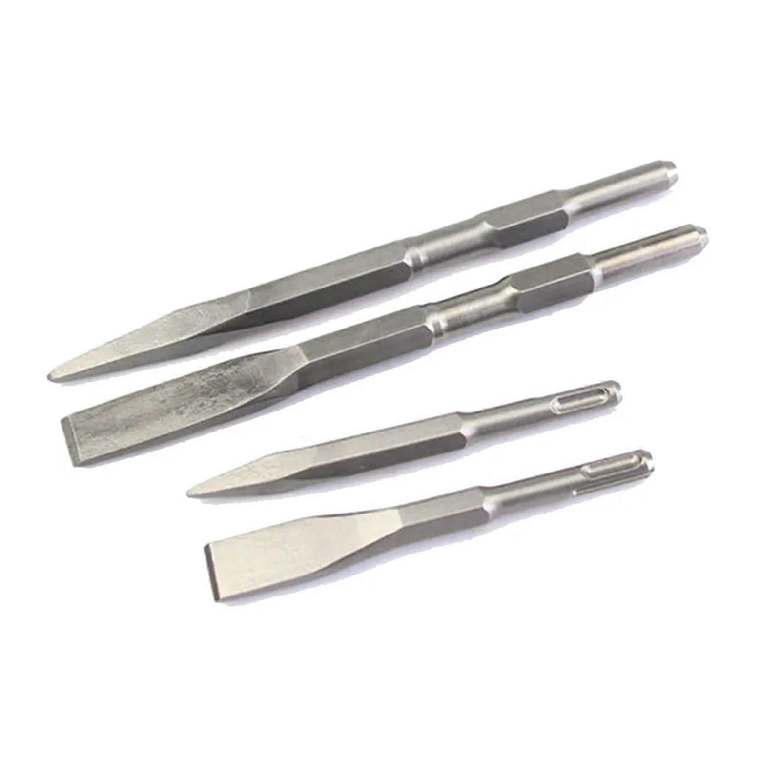 Drill, electric, round, hexagonal, five holes, shank tip 65 A, flat chisel, 1 piece (Gold) goldcolored