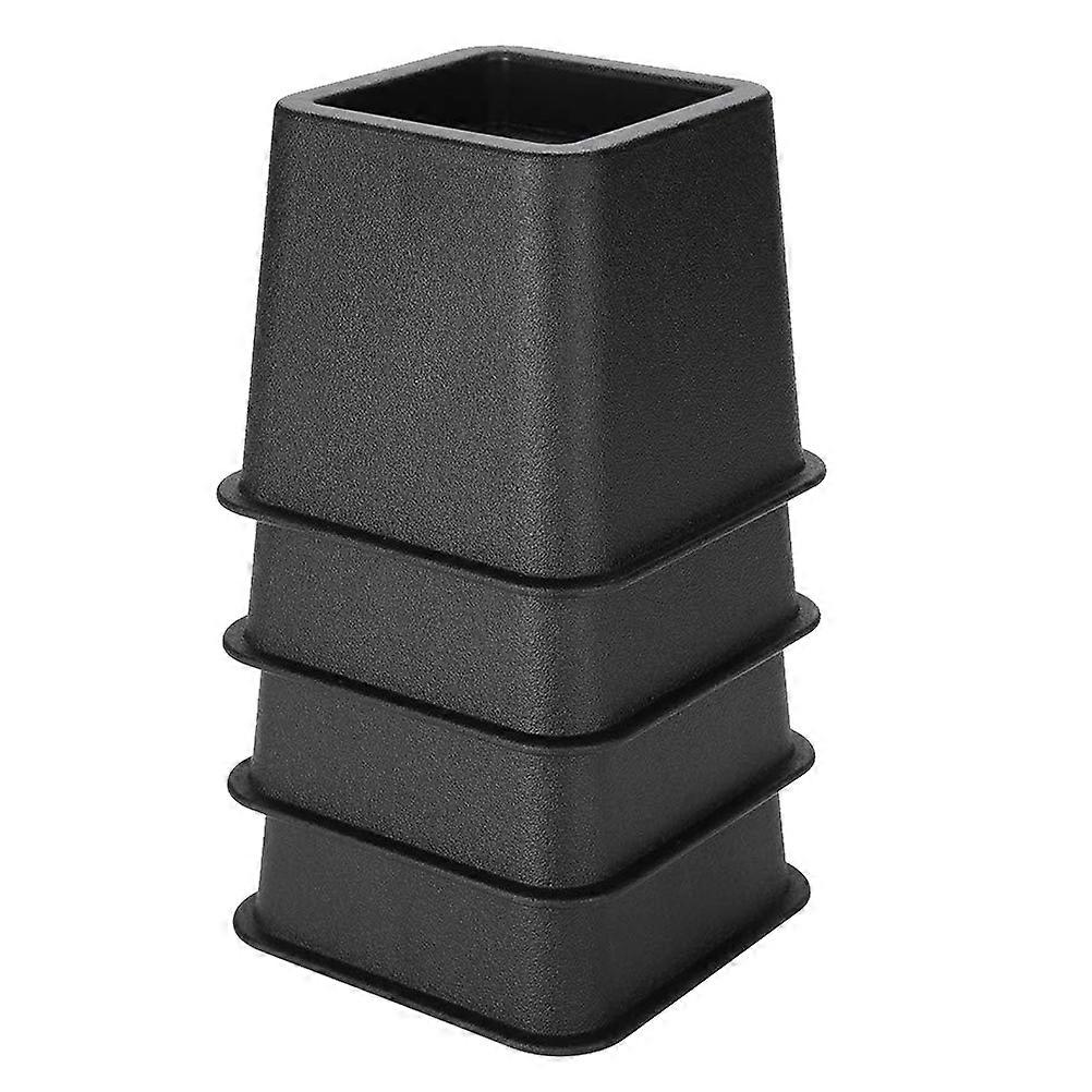 家具プラスチックフットパッドスクエア家具ライザー滑り止め4個