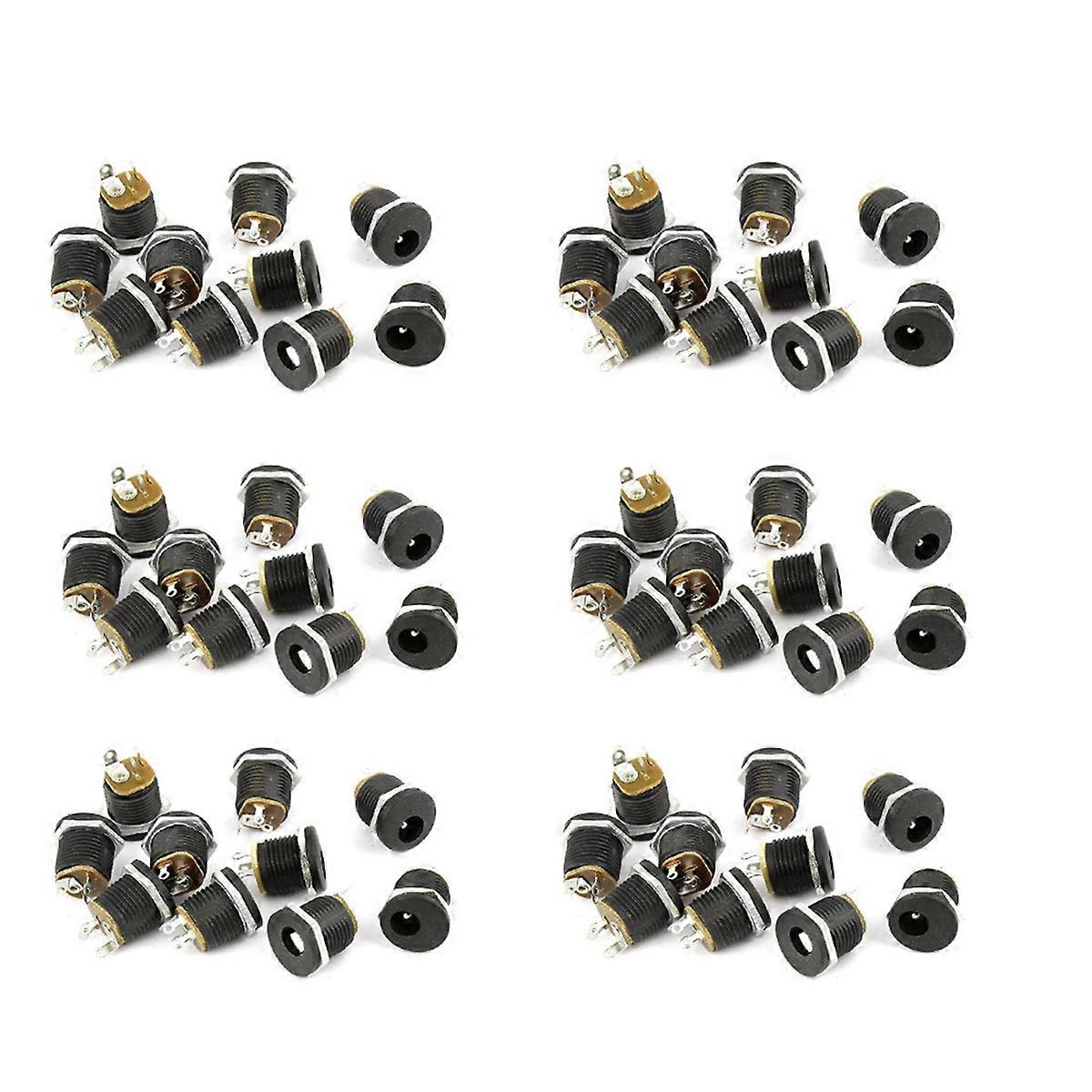 10 Pcs 3-terminal Soldering 2.1mm x 5.5mm Female Power Jack DC Socket