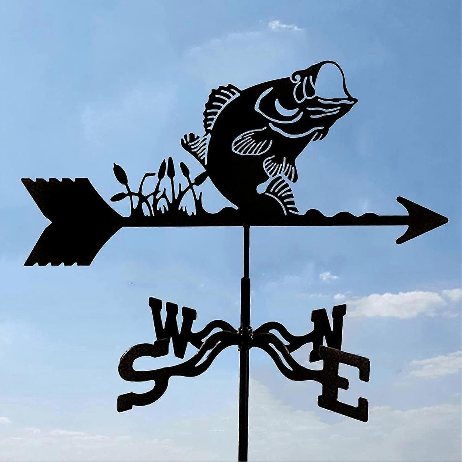 Weather vane made of stainless steel, durable, fish motor, DMWMDles, dolph