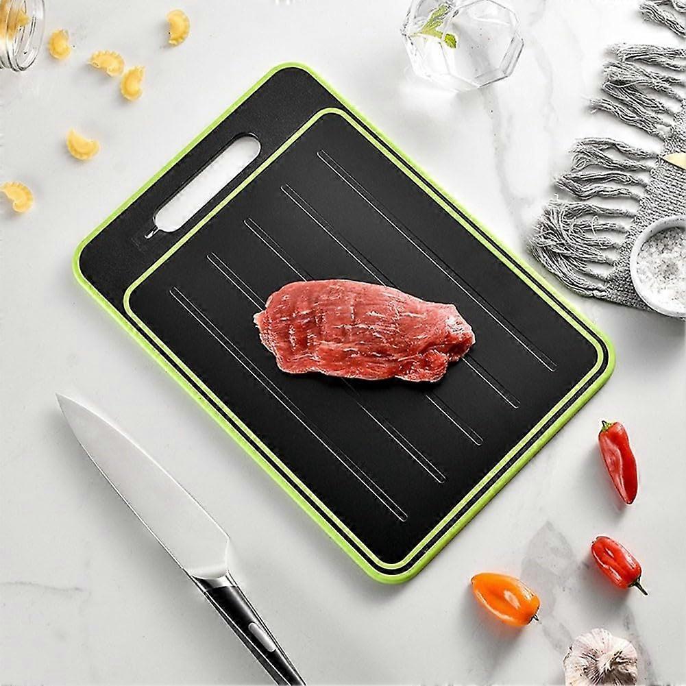4 in 1 Chopping Board, Defrosting Board, Double Sided Fast Defrosting Aluminum Alloy Fast Defrosting Plate for Meat (L)