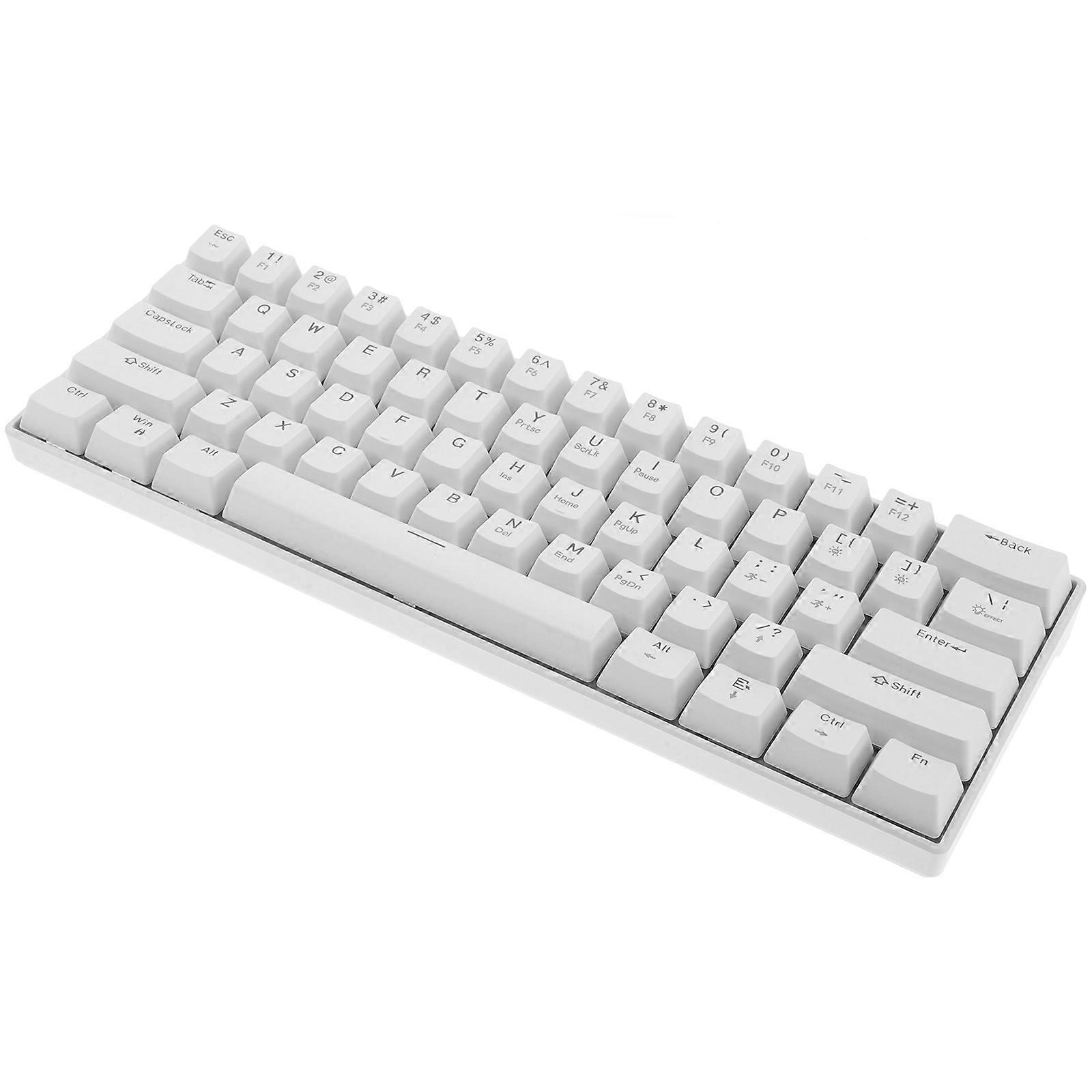 Ergonomic Design Mechanical Gaming Keyboard K61 White Rgb Backlit For Laptop And Computer 1Pcs