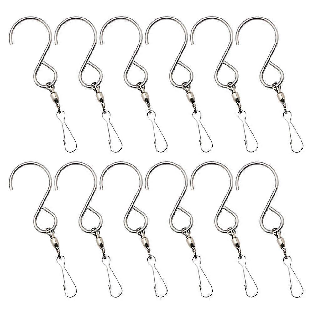 Stainless Steel Swivel Hooks Clips for Wind Chimes, Lanterns, Planters, and Bird Feeders – Smooth Rotating Hanging Clips for Outdoor Garden or