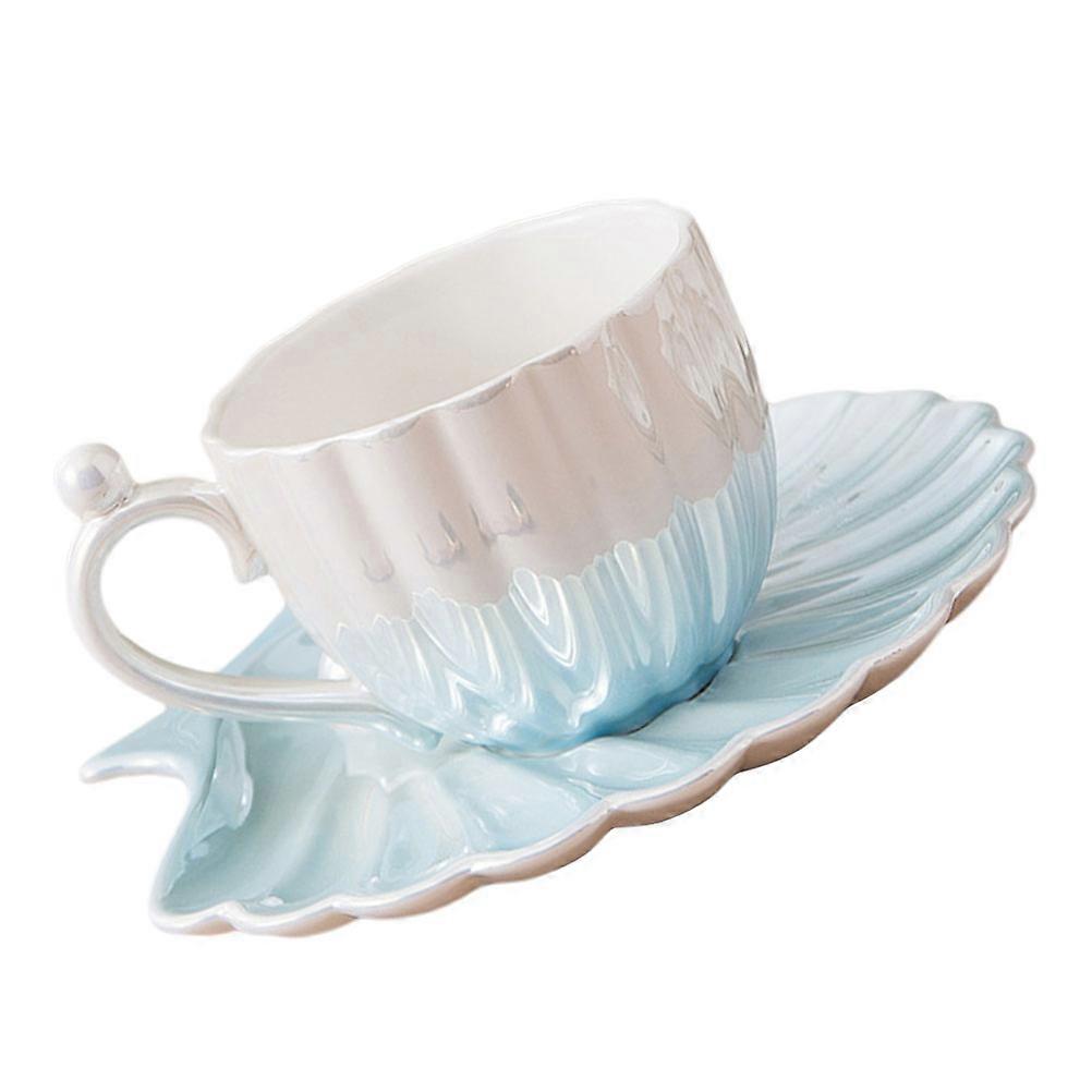 Delicate Ceramic Coffee Cup Set With Saucer For Home Use 16.5x11.5cm 1Set