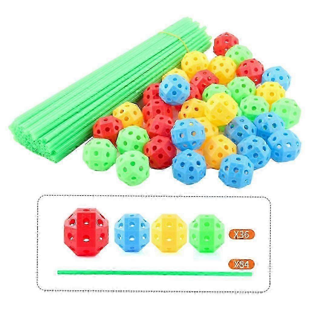 Creative Forts Building Kit, Kids Play Tent with 120pcs Building Blocks and Sticks for Construction Toy