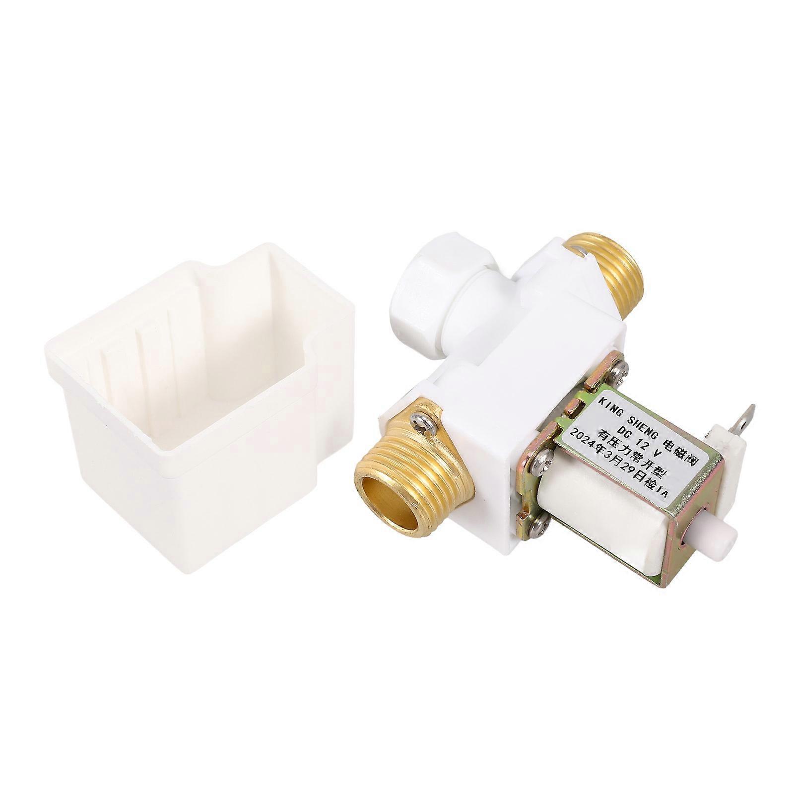 Brass Solenoid Valve For Solar System Components Humid Environment Cylindrical Water Control 1Pcs