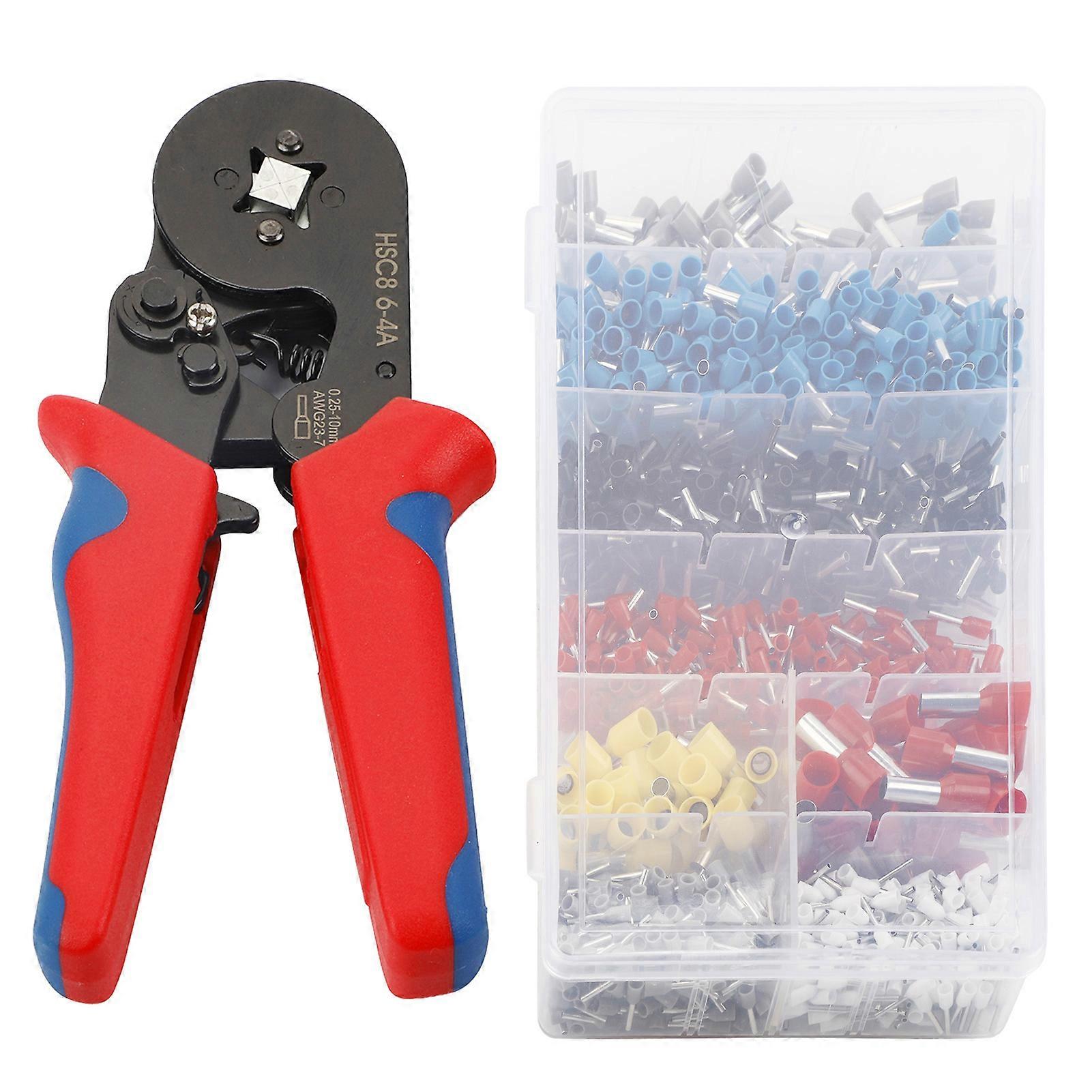 1 pince à sertir pour fils, 0,25 à 10 mm, 1 200 cosses à sertir