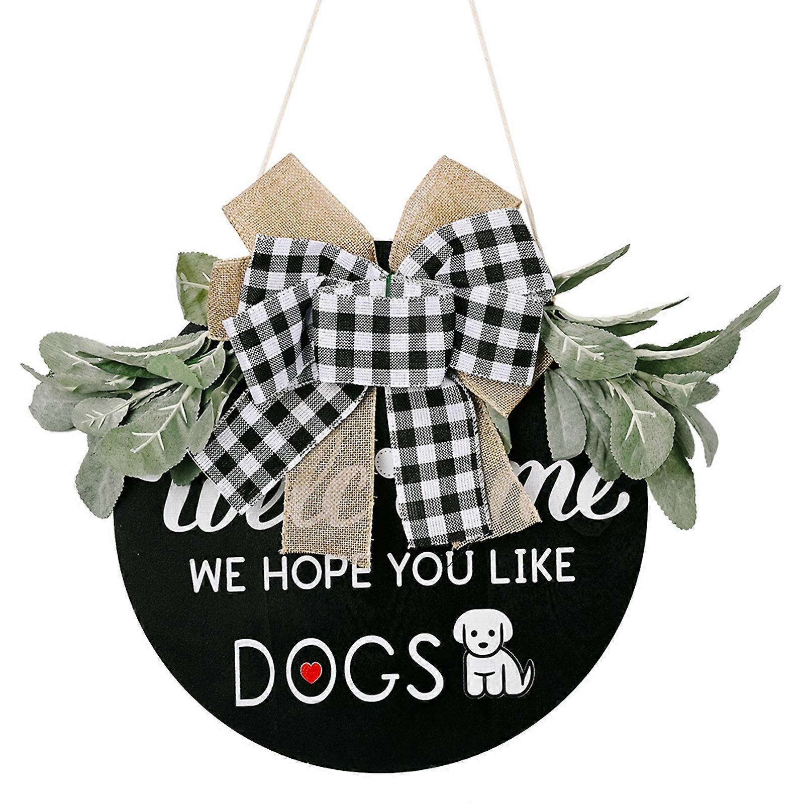 Elegant Design Welcome Sign, Unique Touch to Home Decoration with Weather Resistant Durable Material for Dog Lovers (30Cm In Diameter And 0.45Cm In