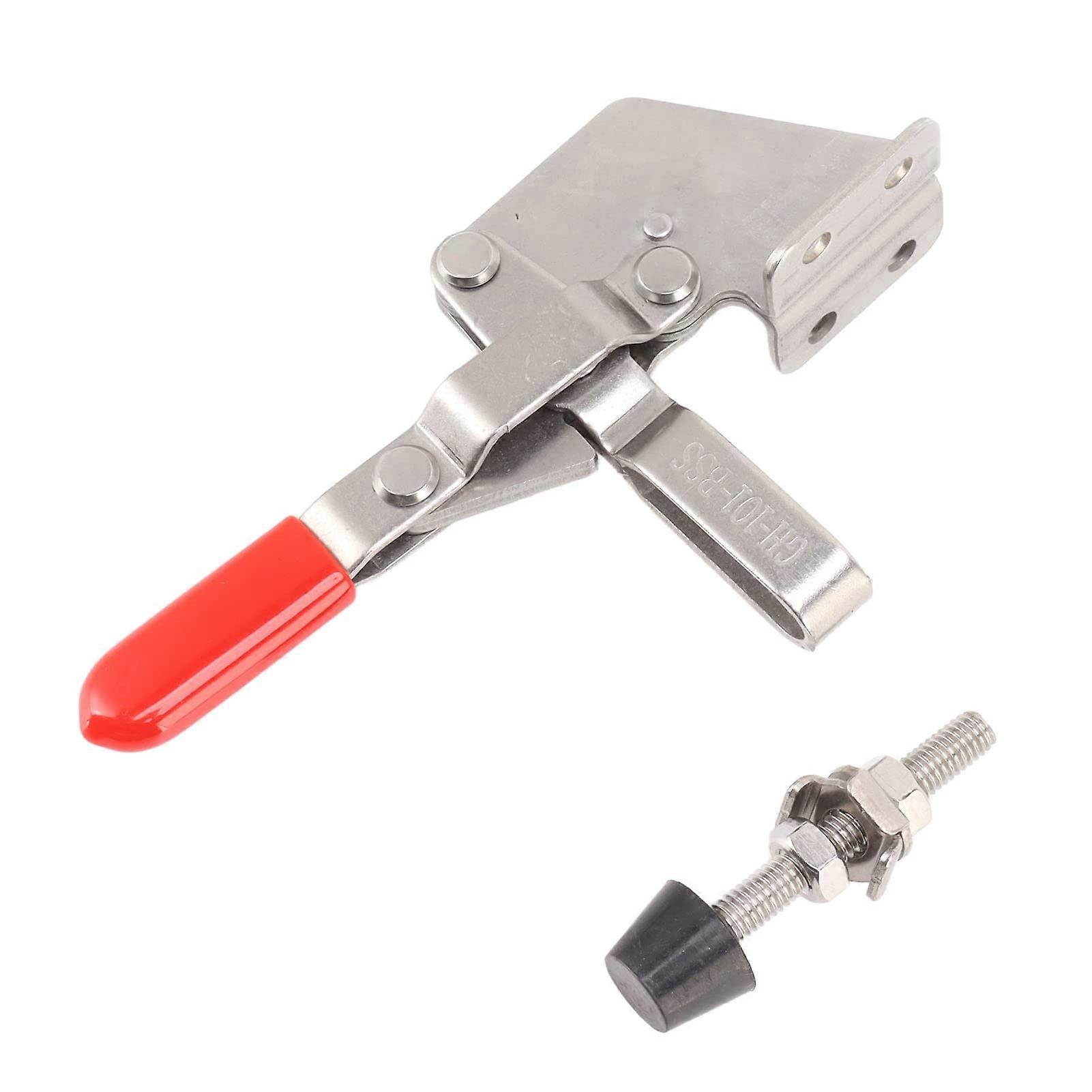 Quickrelease toggle clamp, 304 stainless steel, plastic handle, 90° adjustable, 65° handle, for workshop/DIY