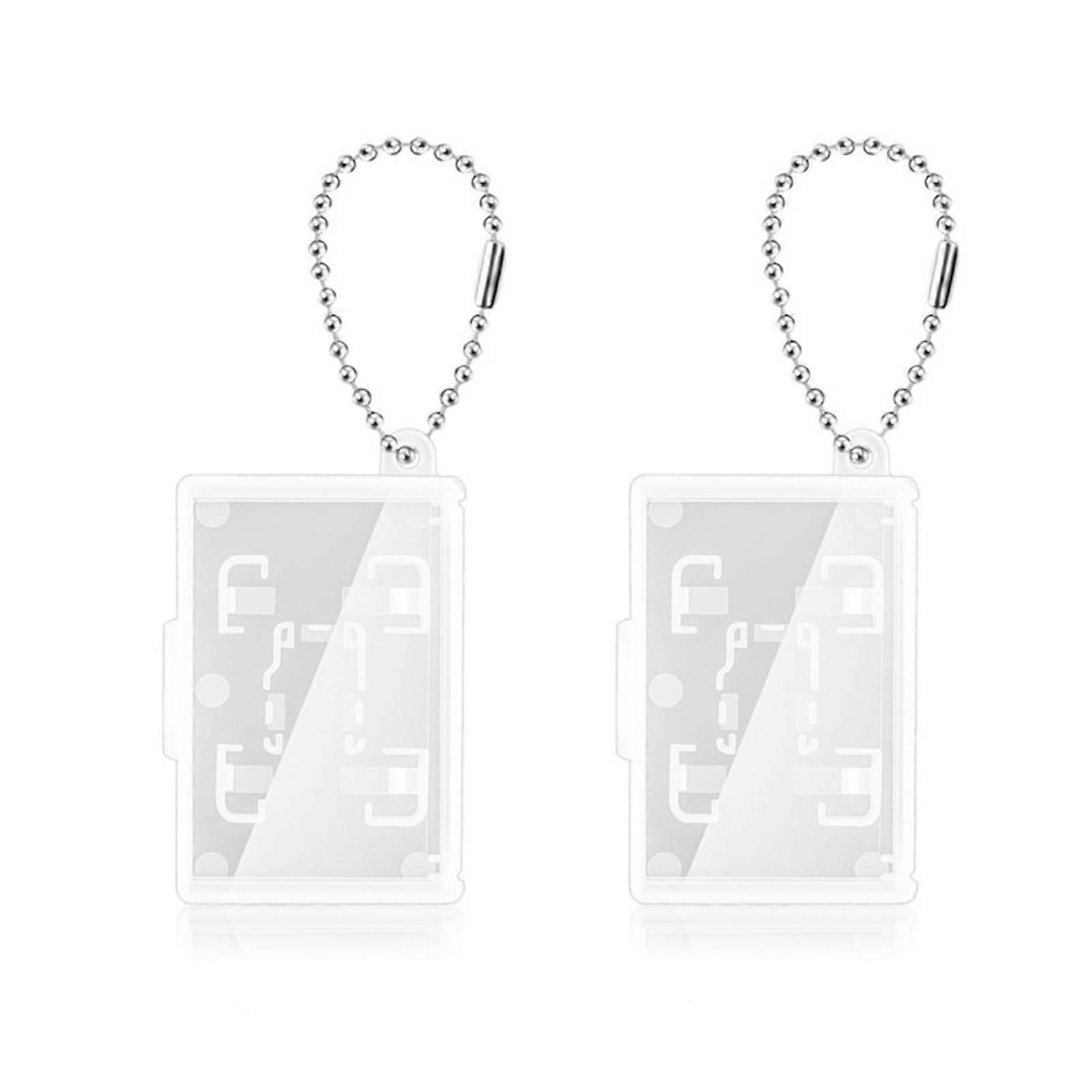 2 x game cartridge storage holders with keychain, protective case, pouch, card holder, playing card box, card storage box