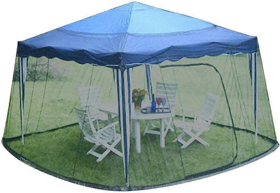 Patio umbrella screen netting cover, canopy sunshade net tent for the garden outdoors with zipper entrance