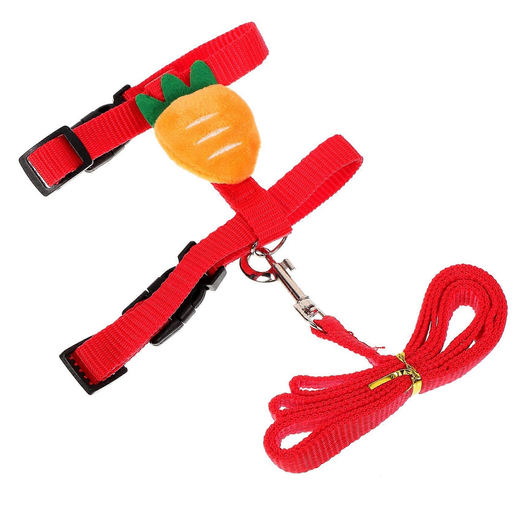 1 Set of Adjustable and Breathable Rabbit Harness with Leash for Outdoor Activities