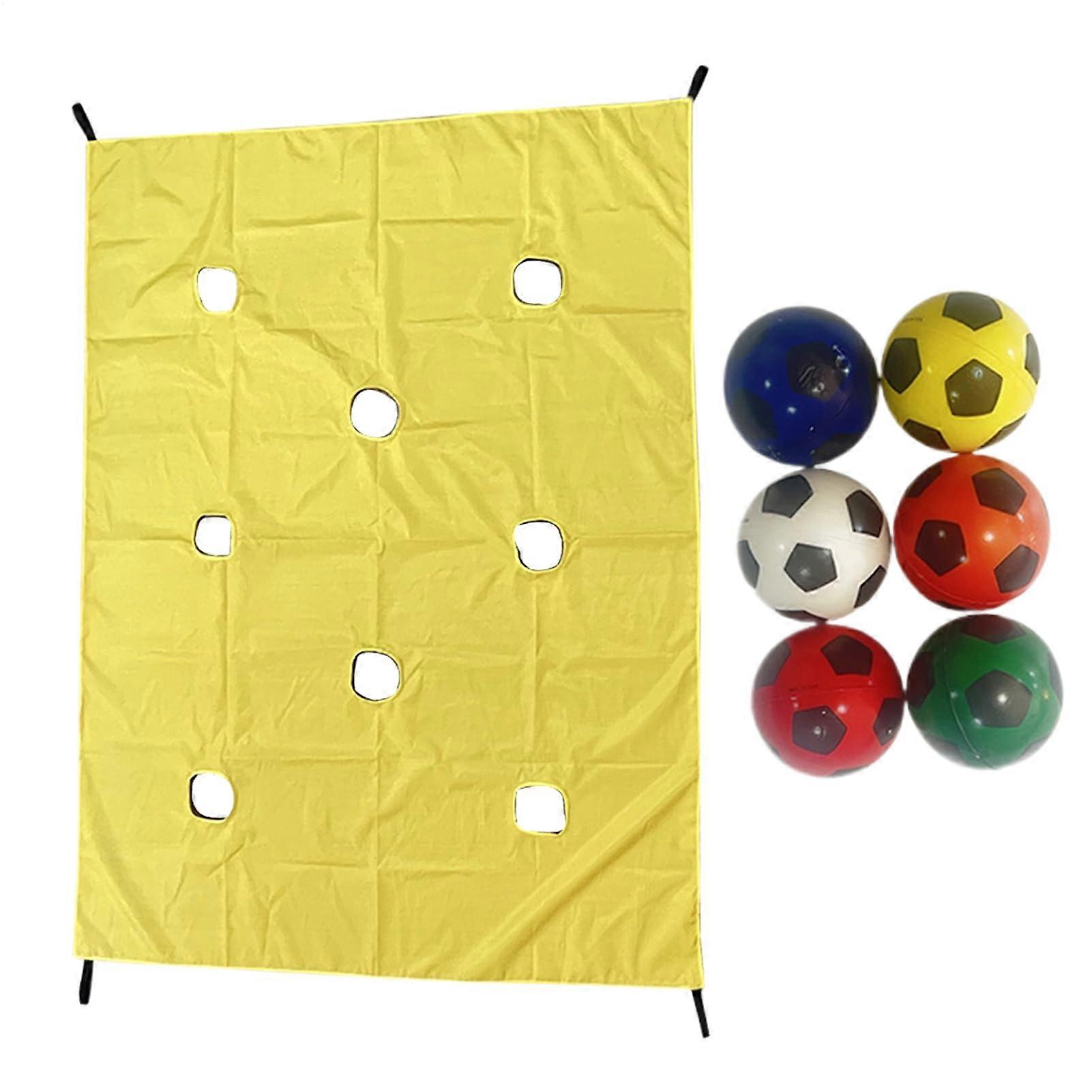 Teamwork Group Learning Game Tarpaulin - Yellow Outdoor Team Activities for Teenagers and Adults, Durable 3x3 Meter Size
