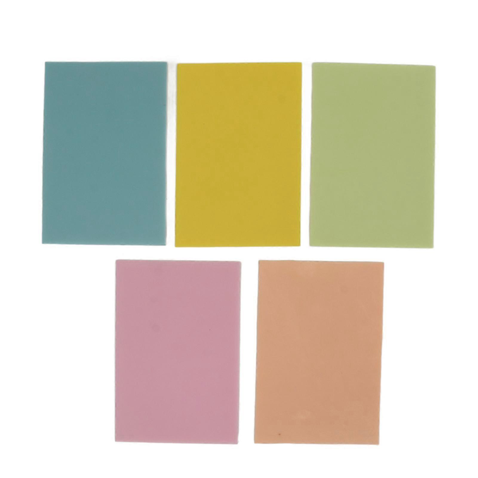5pcs Easy to Cut Rubber Stamp Carving Blocks 4x6in in 5 Colors for DIY Projects