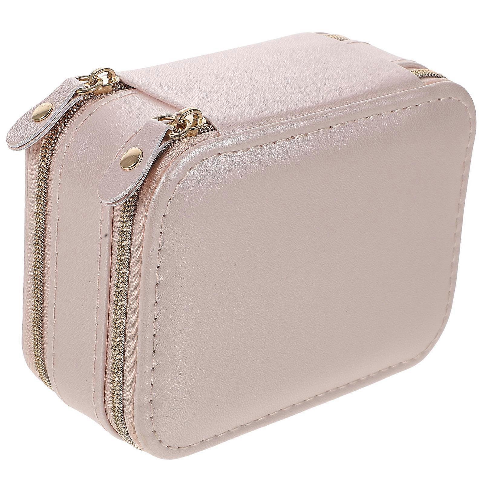 Jewellery Storage Box Multi Layer Protect Jewelry Simple And Compact Pink 1Pack