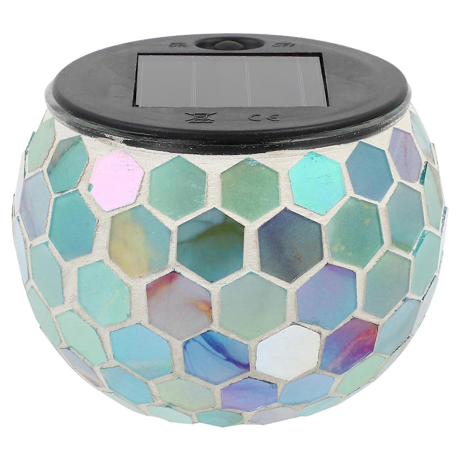 1Pc LED Yard Light Creative Mosaic Design Waterproof Solar Lamp for Outdoor Use