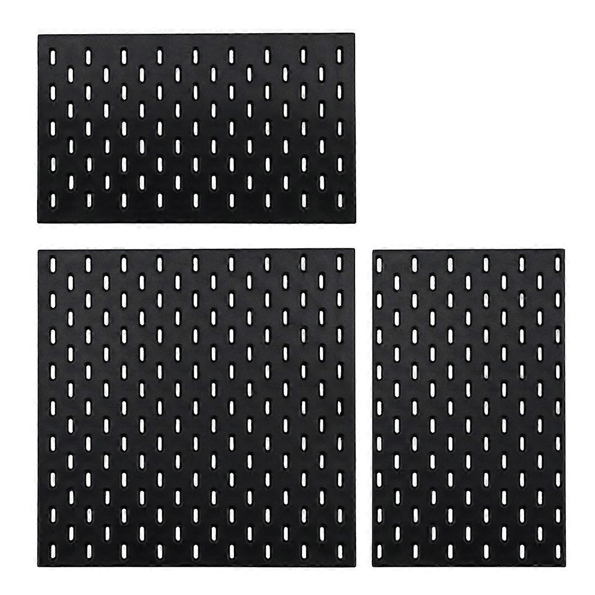 Μινιατούρα έπιπλα διακόσμησης αντικείμενα διάτρητο διοικητικό συμβούλιο ράφι τοίχου DIY αποθήκευση οθόνη αξεσουάρ επίπλων μαύρο