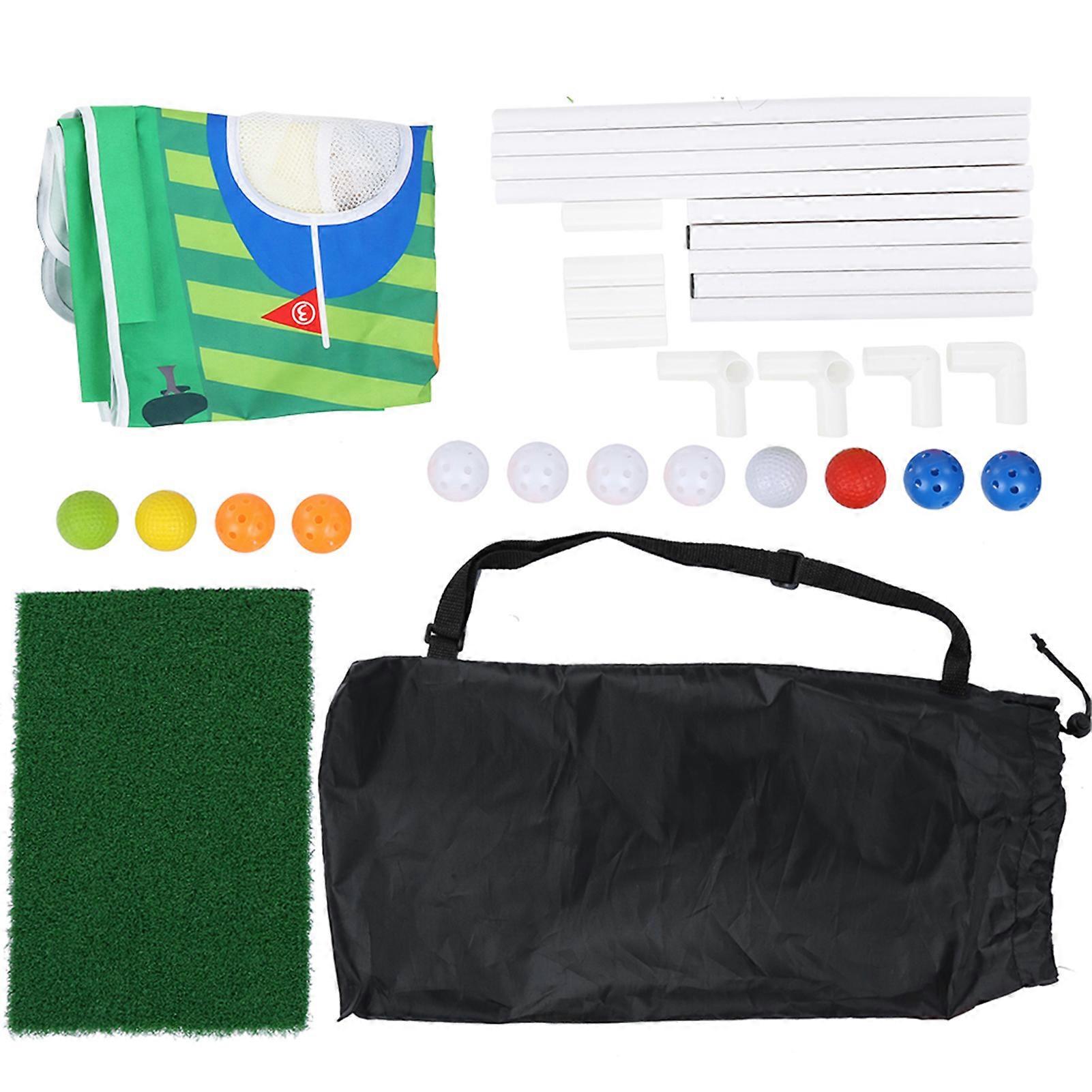 Golf Chipping Practice Net Set Portable Cornhole Game Set In/Outdoor Golf Training Tool