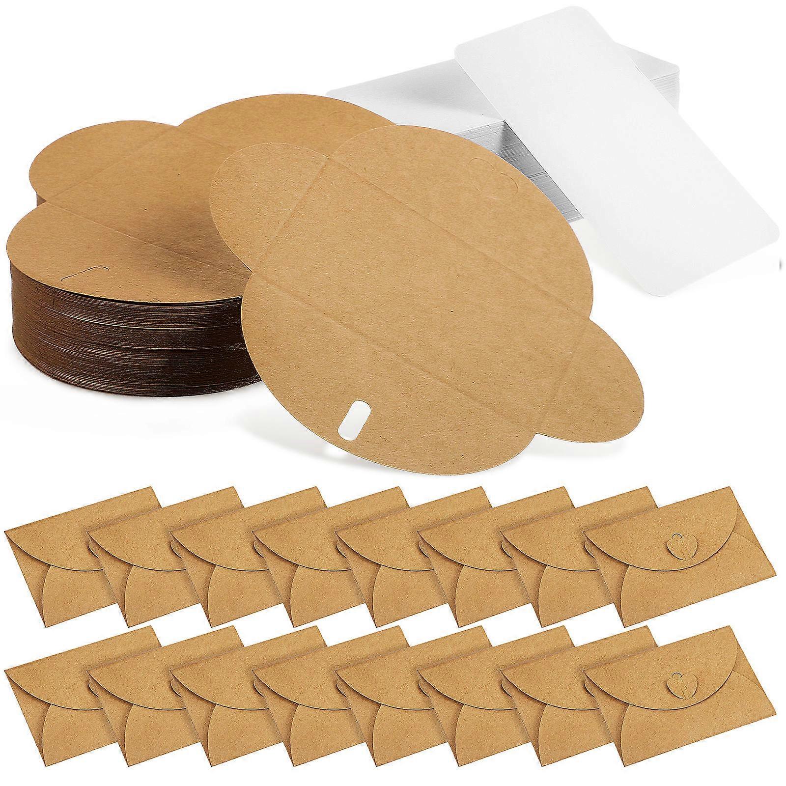 Retro Heart Closure Envelopes & Blank Cards DIY Tags for Holiday, Birthday & Greeting Cards with Custom Messages & Invitations