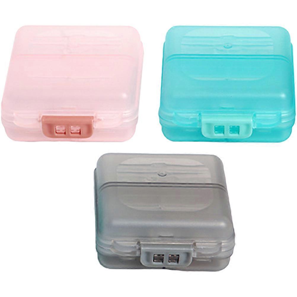 Compact Medicine Case Small Pills Boxes for Storage Use 3Pcs