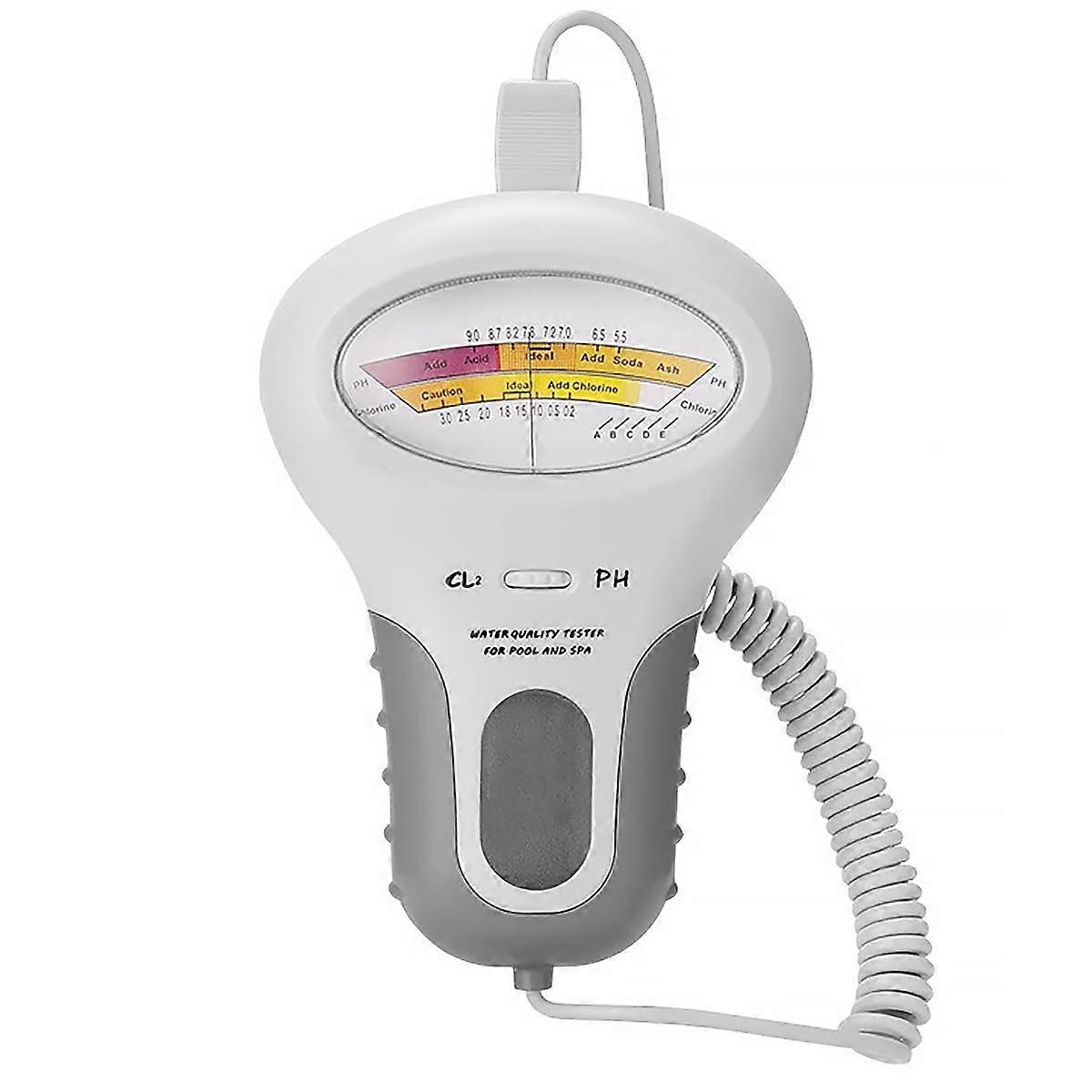Water Quality Tester Digital Spa Hot Tub Analyzer 2-In-1 pH and Cl2 Tester for Pool and Spa Monitoring