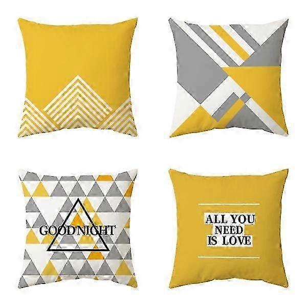 4-pack decorative geometric cushion covers Multicolored 40 x 40 cm