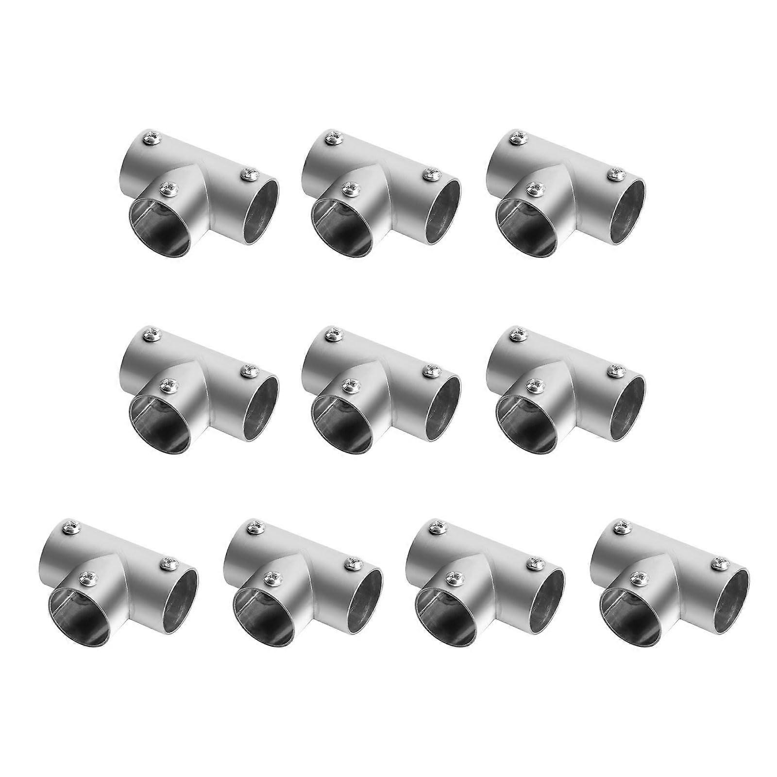 Stainless Steel Handrail T Connector Set Metal Pipe Fittings Structural Pipe Connector Fence End Rail Clamps