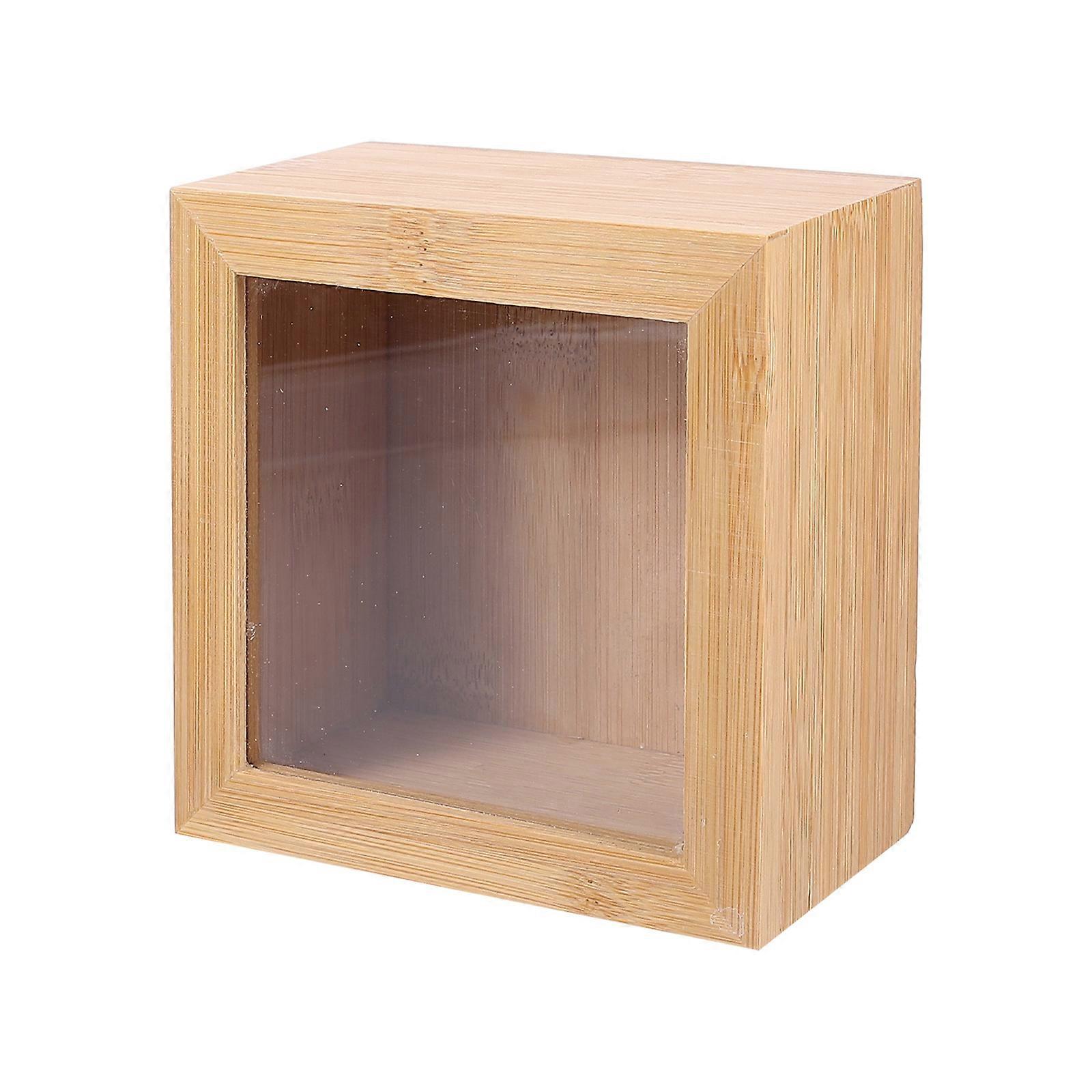 Wooden Box with Lid Premium Square Storage Case for Home Organization, Decorative Sundries Organizer for Jewelry, Candy, Cigar, Perfect for
