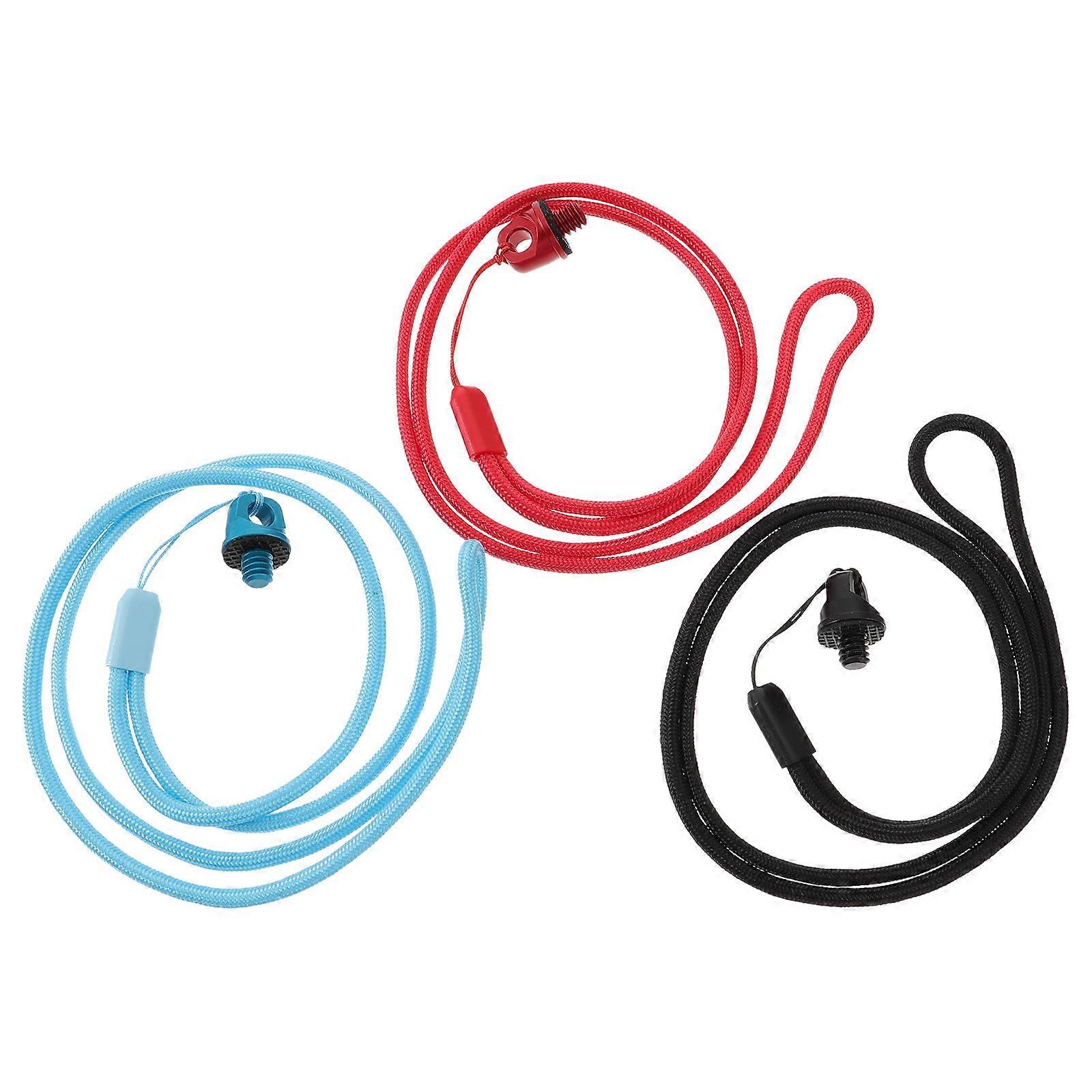 Adjustable Lanyard Strap Professional Handheld Sports Camera Lanyards For Outdoor Travel Use Black 3Pcs